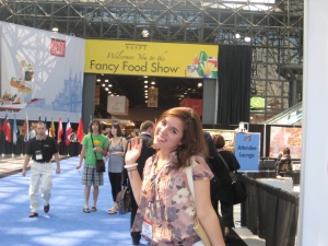 Danielle, my partner in gluttony hookin' us up with passes to the Fancy Food Show.